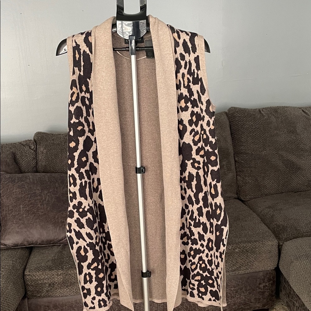 Lane Bryant Leopard Print Sleeveless Vest